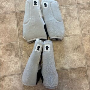 White Classic Equine FRONT boots medium